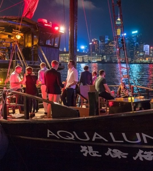 All Aboard the Aqua Luna With Veuve Clicquot