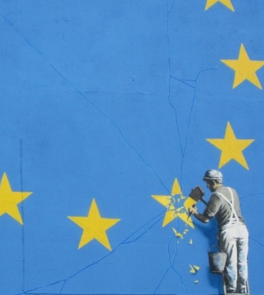 BANKSY Reveals Brexit Mural In England