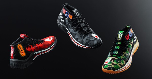 Adidas is releasing a BAPE Dame 4 sneaker collection
