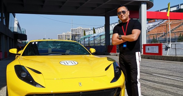 Driving four Ferraris in Zhuhai