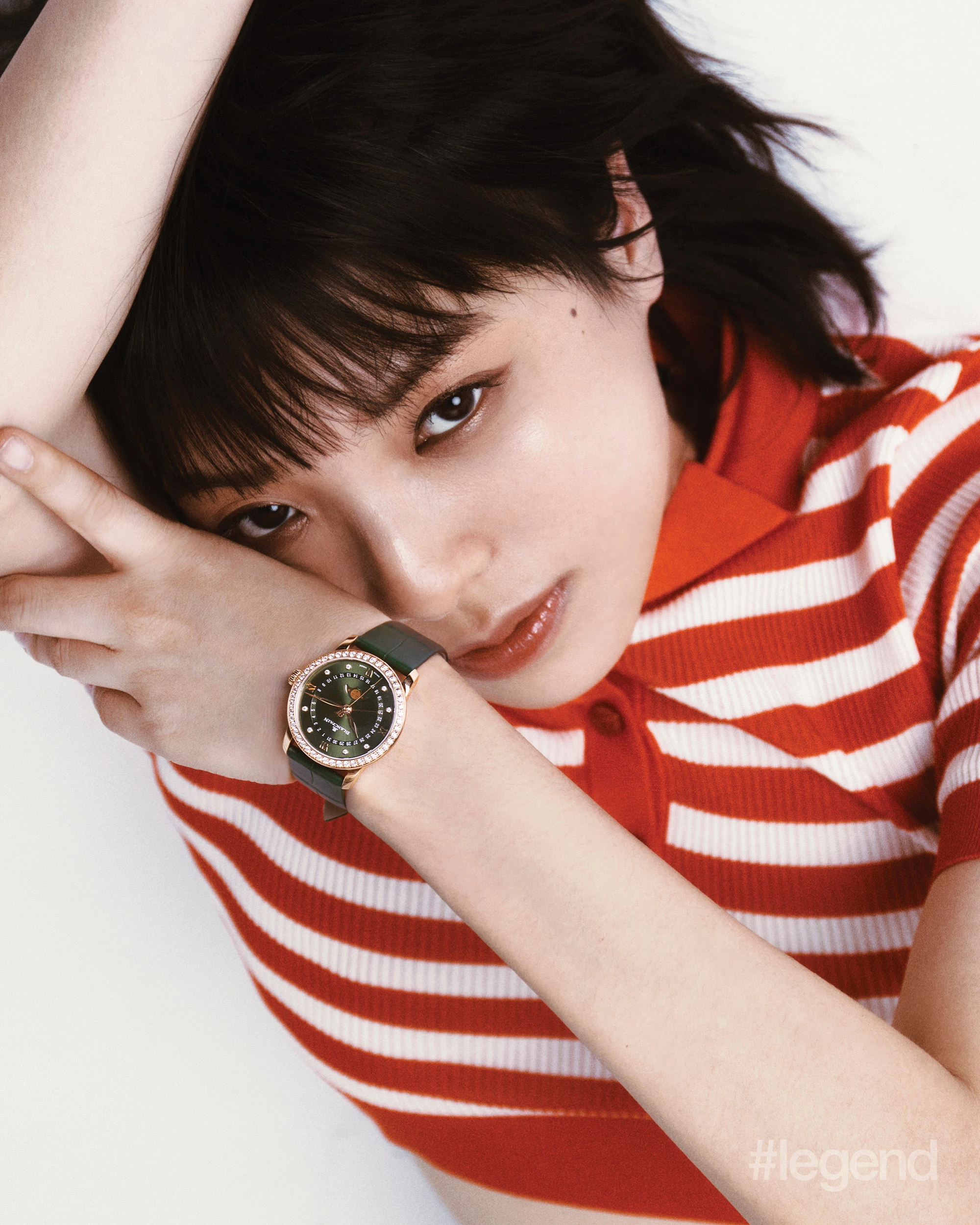 Red and white striped polo shirt _ Dolce&Gabbana; Villeret Quantième Phases de Lune _ Blancpain