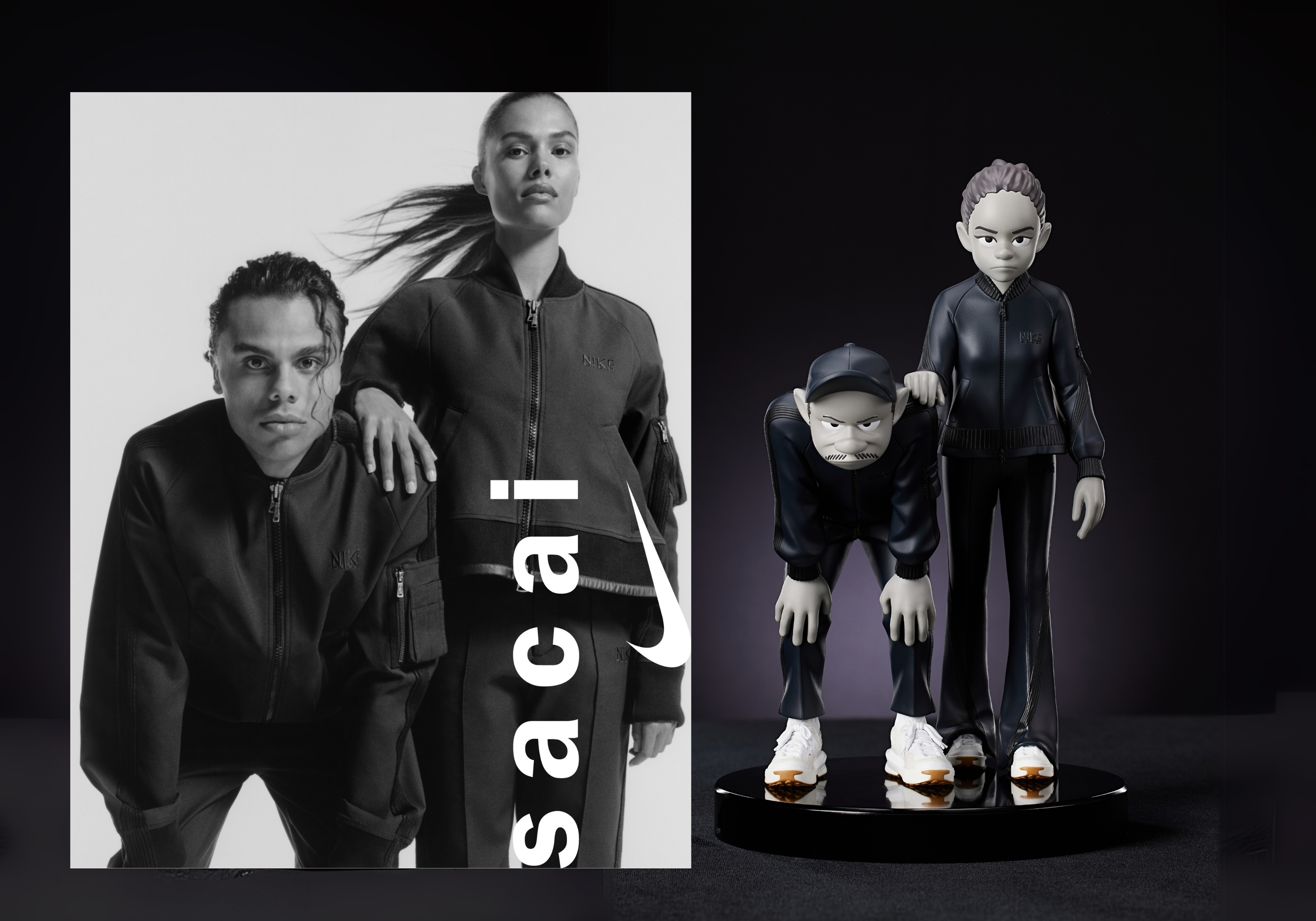 Nike sacai launches new capsule collection and sculpture by Yusuke Hanai